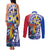 Personalised Philippines Couples Matching Tank Maxi Dress and Long Sleeve Button Shirt Filipino Sarimanok With Polynesian Tattoo LT14 - Polynesian Pride
