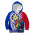 Personalised Philippines Kid Hoodie Filipino Sarimanok With Polynesian Tattoo LT14 Hoodie Blue - Polynesian Pride