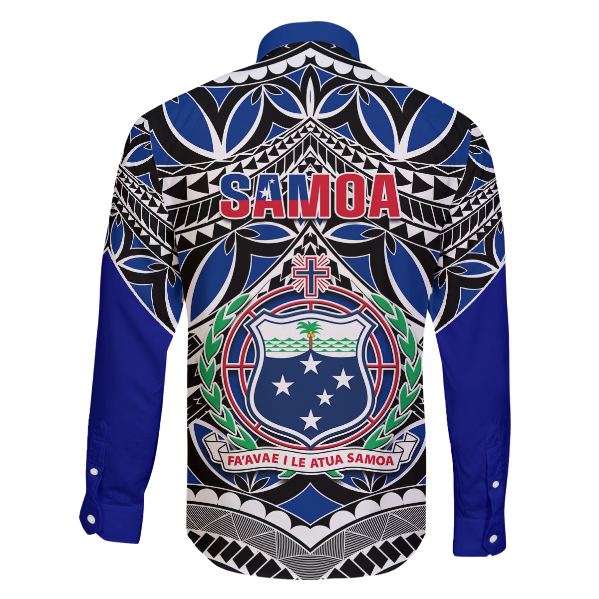 Samoa 685 Family Matching Puletasi Dress and Hawaiian Shirt Samoan Coat Of Arms Simple Style LT14 - Polynesian Pride