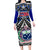 Samoa 685 Long Sleeve Bodycon Dress Samoan Coat Of Arms Simple Style LT14 Long Dress Blue - Polynesian Pride
