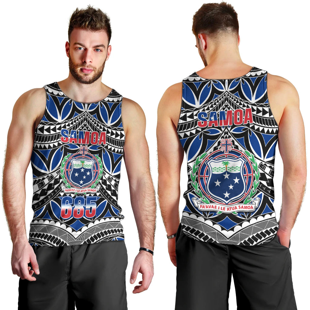 Samoa 685 Men Tank Top Samoan Coat Of Arms Simple Style LT14 - Polynesian Pride