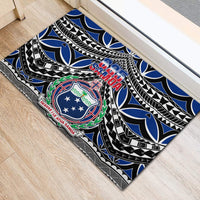 Samoa 685 Rubber Doormat Samoan Coat Of Arms Simple Style LT14 - Polynesian Pride