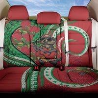 Mele Kalikimaka Hawaii Back Car Seat Cover Mongoose Santa With Ohia Lehua LT14 One Size Red - Polynesian Pride