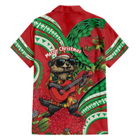 Mele Kalikimaka Hawaii Family Matching Puletasi and Hawaiian Shirt Mongoose Santa With Ohia Lehua LT14 - Polynesian Pride