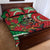 Mele Kalikimaka Hawaii Quilt Bed Set Mongoose Santa With Ohia Lehua