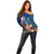 United States And Samoa Off Shoulder Sweater USA Flag Eagle Mix Samoan Coat Of Arms LT14 - Polynesian Pride