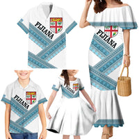 Custom Fiji Tapa Rugby 2025 Family Matching Mermaid Dress and Hawaiian Shirt Go Champions Fijiana LT14 - Polynesian Pride
