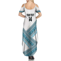 Custom Fiji Tapa Rugby 2025 Family Matching Summer Maxi Dress and Hawaiian Shirt Go Champions Fijiana LT14 - Polynesian Pride