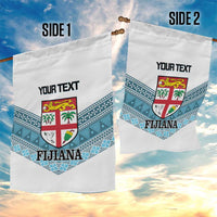 Custom Fiji Tapa Rugby 2025 Garden Flag Go Champions Fijiana