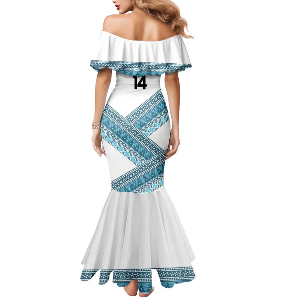 Custom Fiji Tapa Rugby 2025 Mermaid Dress Go Champions Fijiana LT14 - Polynesian Pride