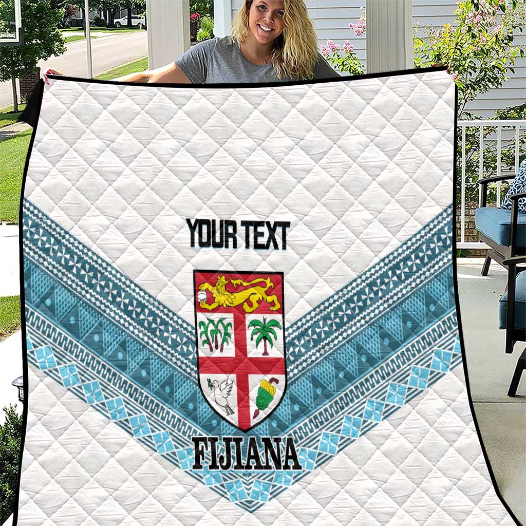 Custom Fiji Tapa Rugby 2025 Quilt Go Champions Fijiana