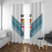 Custom Fiji Tapa Rugby 2025 Window Curtain Go Champions Fijiana