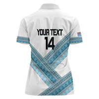 Custom Fiji Tapa Rugby 2025 Women Polo Shirt Go Champions Fijiana LT14 - Polynesian Pride