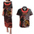 Cook Islands ANZAC Day Couples Matching Puletasi and Hawaiian Shirt Poppies With Sea Turtle LT14 Red - Polynesian Pride