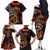 Cook Islands ANZAC Day Family Matching Off Shoulder Long Sleeve Dress and Hawaiian Shirt Poppies With Sea Turtle LT14 - Polynesian Pride