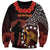 Cook Islands ANZAC Day Sweatshirt Poppies With Sea Turtle LT14 Unisex Red - Polynesian Pride
