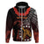 Cook Islands ANZAC Day Zip Hoodie Poppies With Sea Turtle LT14 Zip Hoodie Red - Polynesian Pride