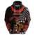 Cook Islands ANZAC Day Zip Hoodie Poppies With Sea Turtle LT14 - Polynesian Pride