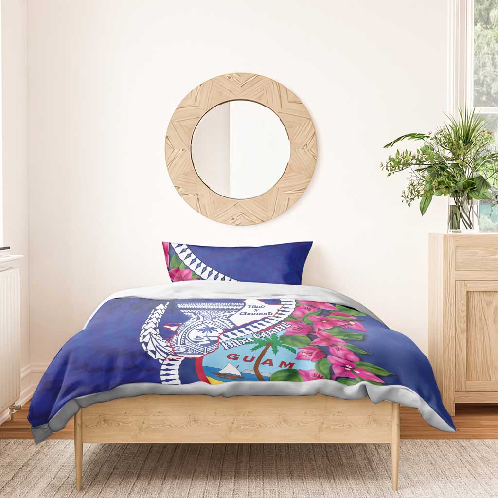 Biba Guam Liberation Day Bedding Set Tano y Chamoru Latte Stone Blue