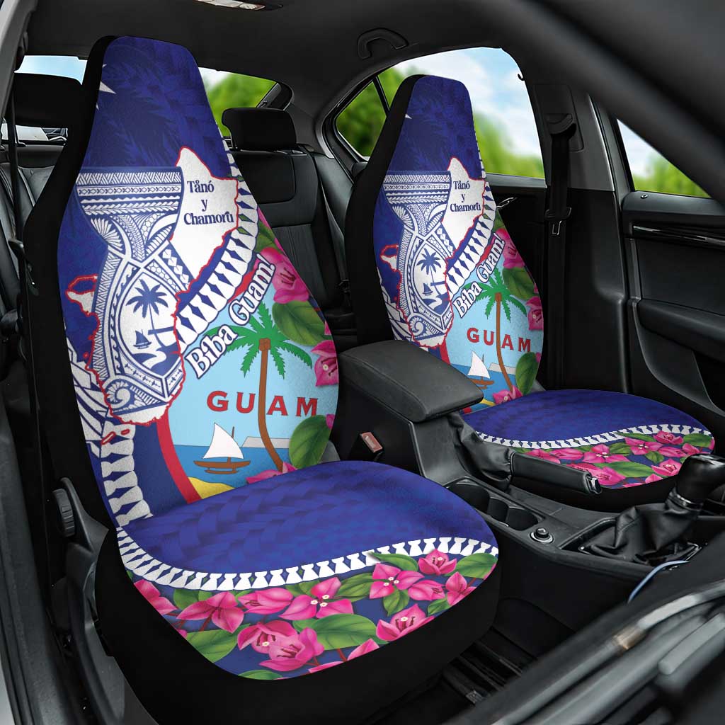 Biba Guam Liberation Day Car Seat Cover Tano y Chamoru Latte Stone Blue