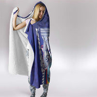 Biba Guam Liberation Day Hooded Blanket Tano y Chamoru Latte Stone Blue