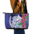 Biba Guam Liberation Day Leather Tote Bag Tano y Chamoru Latte Stone Blue