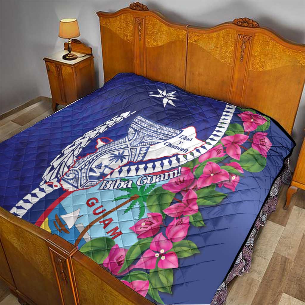 Biba Guam Liberation Day Quilt Tano y Chamoru Latte Stone Blue