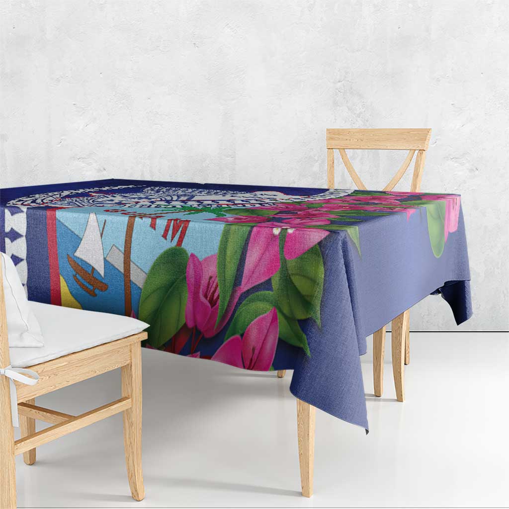 Biba Guam Liberation Day Tablecloth Tano y Chamoru Latte Stone Blue