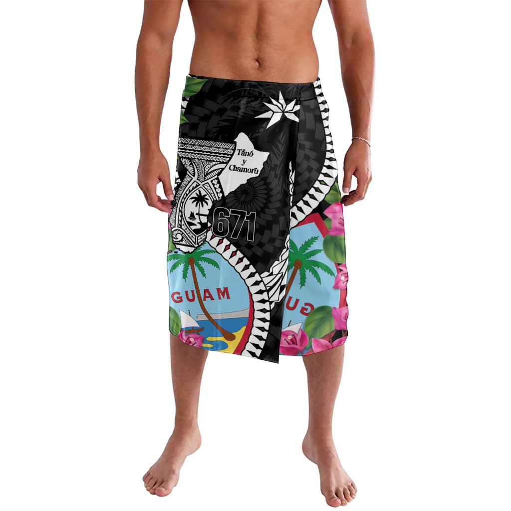 Biba Guam Liberation Day Lavalava Tano y Chamoru Latte Stone Black