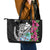 Biba Guam Liberation Day Leather Tote Bag Tano y Chamoru Latte Stone Black