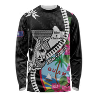 Biba Guam Liberation Day Long Sleeve Shirt Tano y Chamoru Latte Stone Black