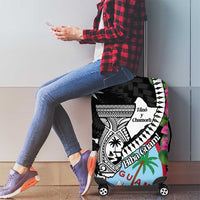 Biba Guam Liberation Day Luggage Cover Tano y Chamoru Latte Stone Black
