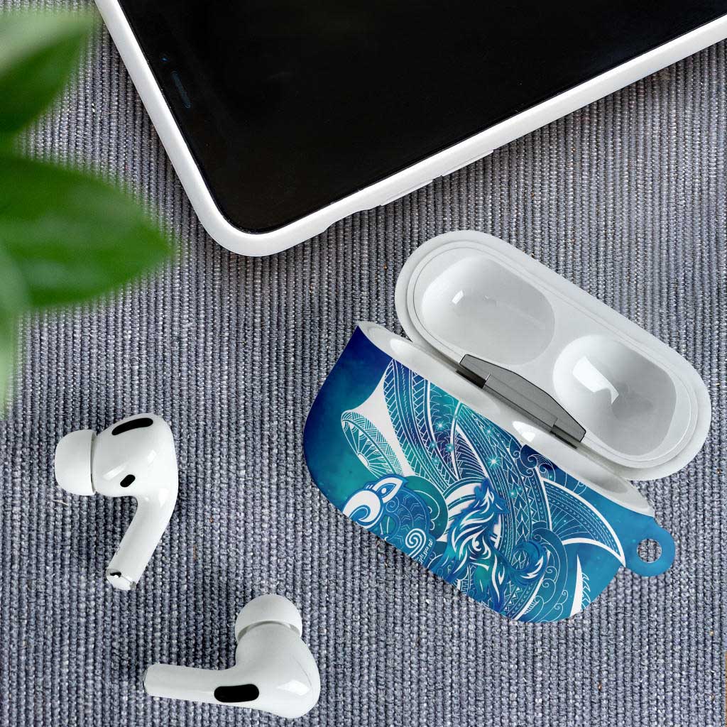 Kuri Dog Waka New Zealand Matariki AirPods Case Ocean Sharks Maori Tattoo LT14 - Polynesian Pride