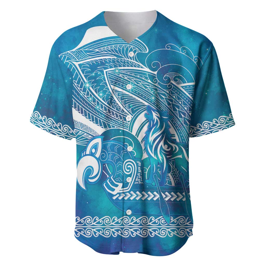 Kuri Dog Waka New Zealand Matariki Baseball Jersey Ocean Sharks Maori Tattoo