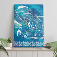 Kuri Dog Waka New Zealand Matariki Canvas Wall Art Ocean Sharks Maori Tattoo