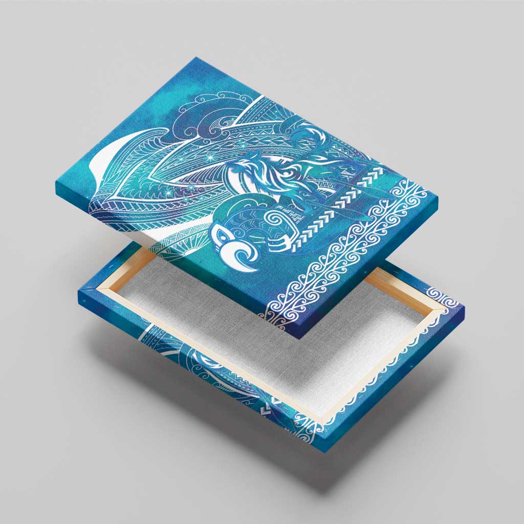 Kuri Dog Waka New Zealand Matariki Canvas Wall Art Ocean Sharks Maori Tattoo