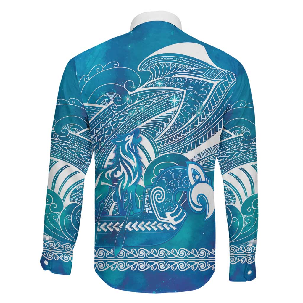 Kuri Dog Waka New Zealand Matariki Family Matching Puletasi and Hawaiian Shirt Ocean Sharks Maori Tattoo LT14 - Polynesian Pride