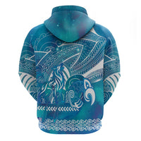 Kuri Dog Waka New Zealand Matariki Hoodie Ocean Sharks Maori Tattoo LT14 - Polynesian Pride