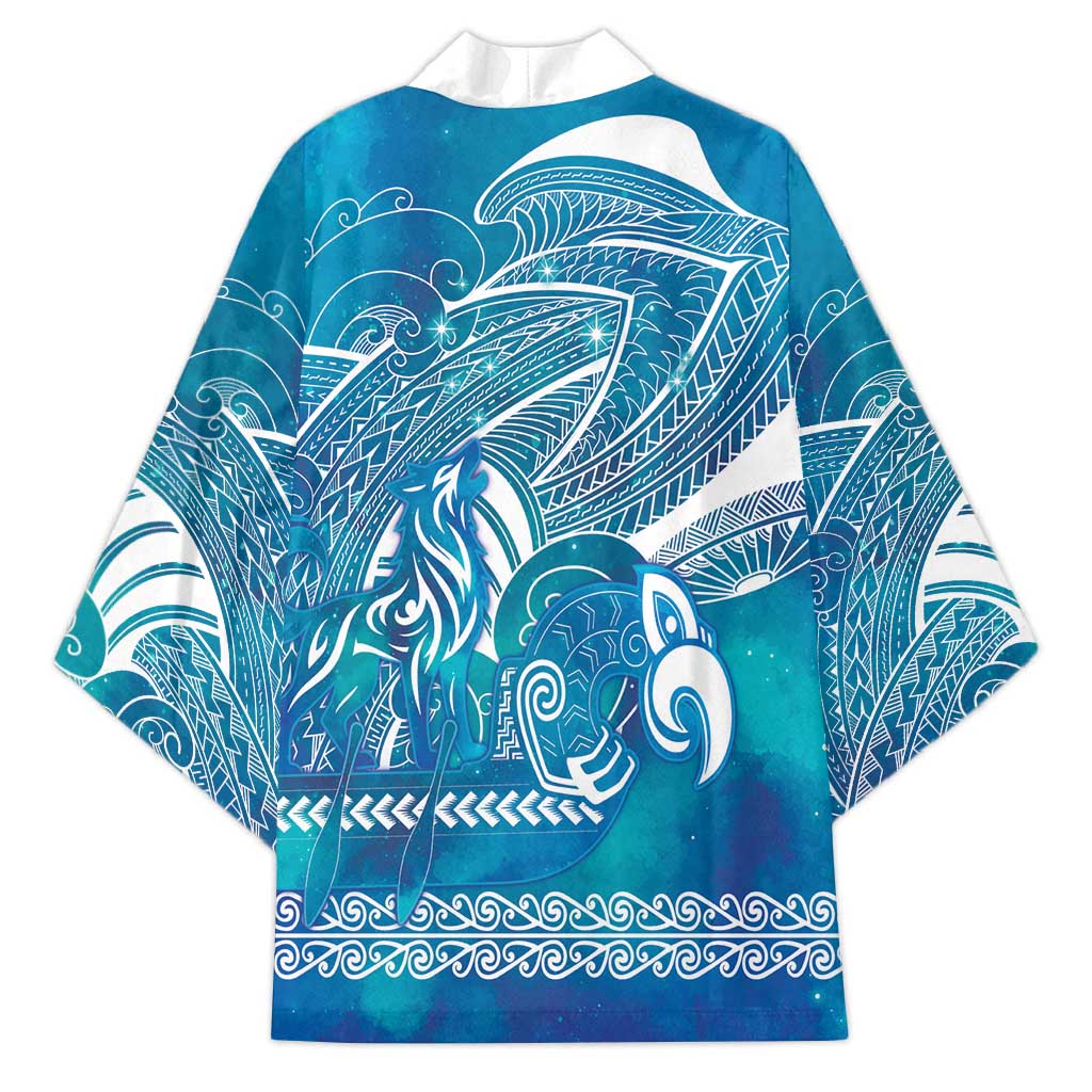 Kuri Dog Waka New Zealand Matariki Kimono Ocean Sharks Maori Tattoo