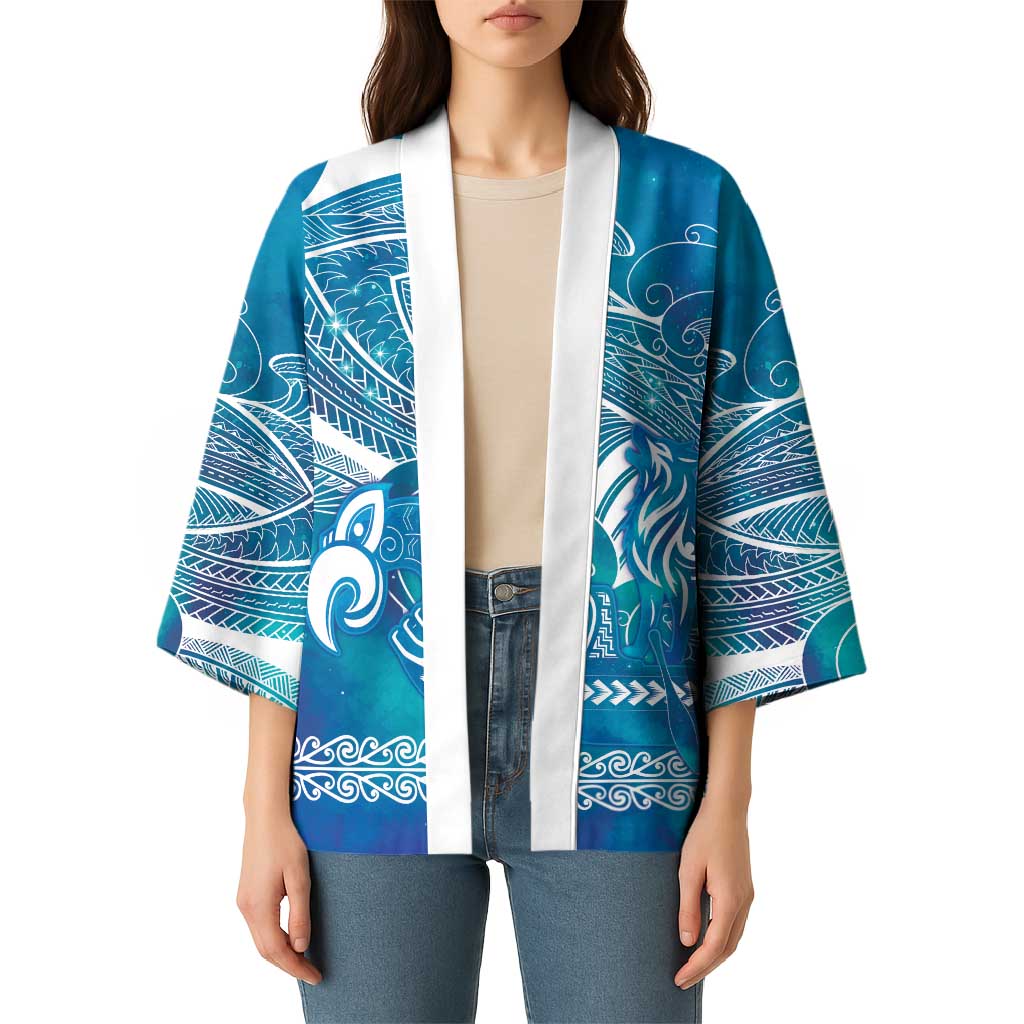 Kuri Dog Waka New Zealand Matariki Kimono Ocean Sharks Maori Tattoo