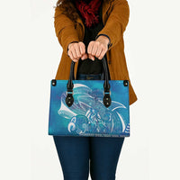 Kuri Dog Waka New Zealand Matariki Leather Bag Ocean Sharks Maori Tattoo