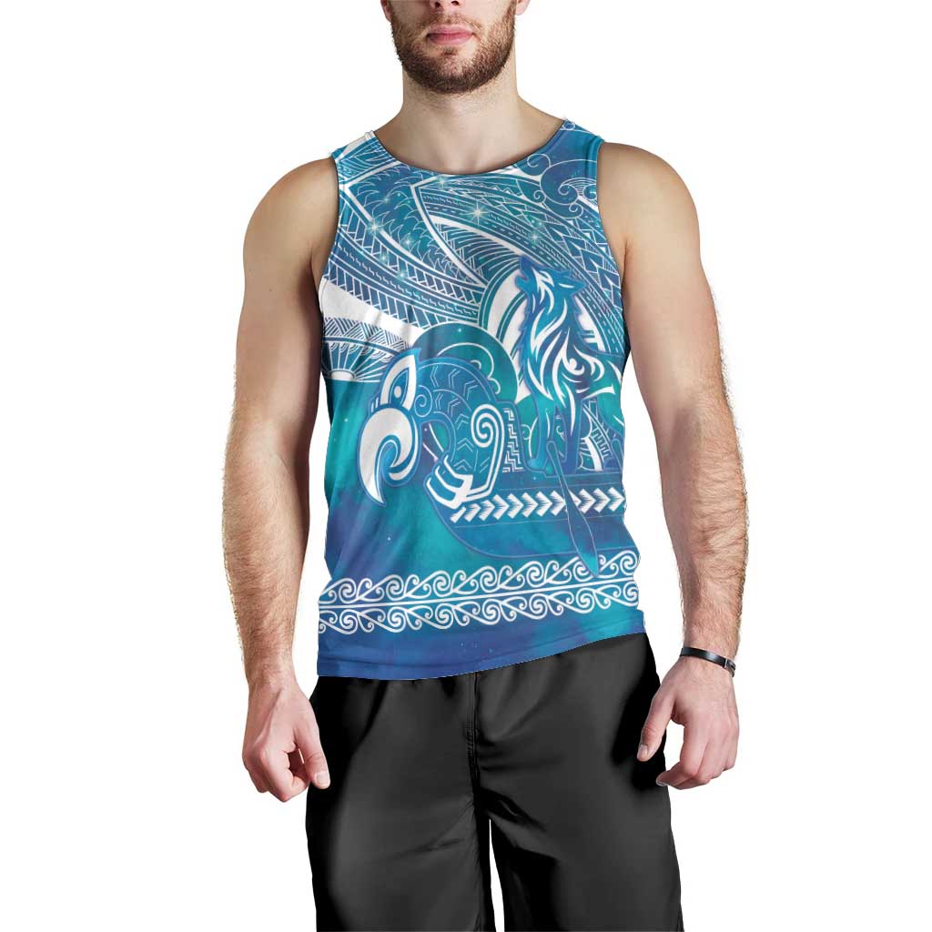 Kuri Dog Waka New Zealand Matariki Men Tank Top Ocean Sharks Maori Tattoo LT14 - Polynesian Pride