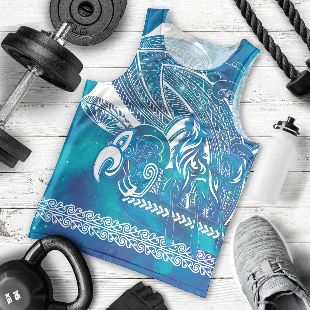 Kuri Dog Waka New Zealand Matariki Men Tank Top Ocean Sharks Maori Tattoo LT14 - Polynesian Pride