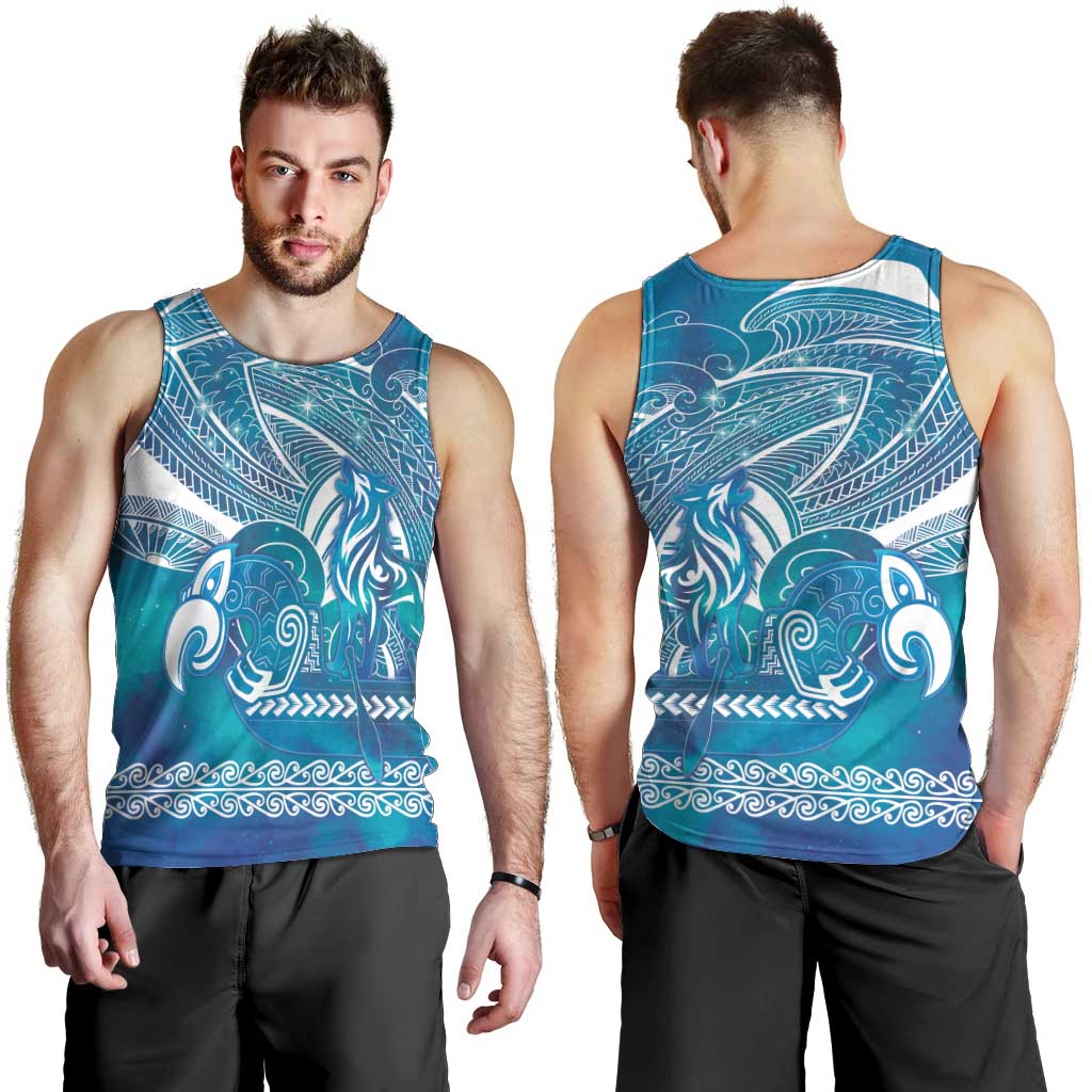 Kuri Dog Waka New Zealand Matariki Men Tank Top Ocean Sharks Maori Tattoo LT14 - Polynesian Pride