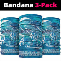 Kuri Dog Waka New Zealand Matariki Neck Gaiter Ocean Sharks Maori Tattoo