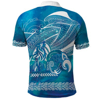 Kuri Dog Waka New Zealand Matariki Polo Shirt Ocean Sharks Maori Tattoo LT14 - Polynesian Pride
