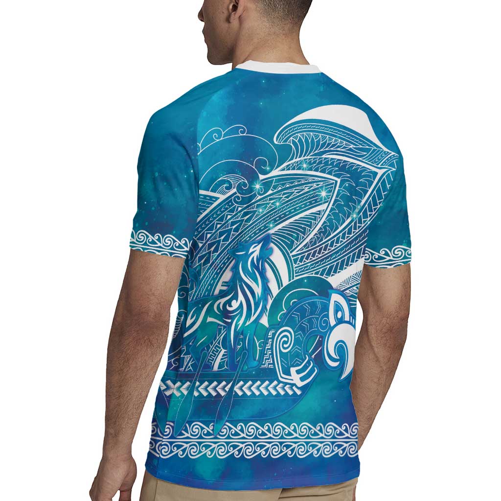 Kuri Dog Waka New Zealand Matariki Rugby Jersey Ocean Sharks Maori Tattoo