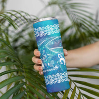 Kuri Dog Waka New Zealand Matariki Skinny Tumbler Ocean Sharks Maori Tattoo LT14 - Polynesian Pride