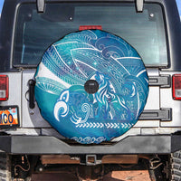 Kuri Dog Waka New Zealand Matariki Spare Tire Cover Ocean Sharks Maori Tattoo LT14 Blue - Polynesian Pride