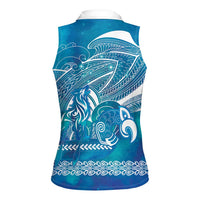 Kuri Dog Waka New Zealand Matariki Women Sleeveless Polo Shirt Ocean Sharks Maori Tattoo LT14 - Polynesian Pride
